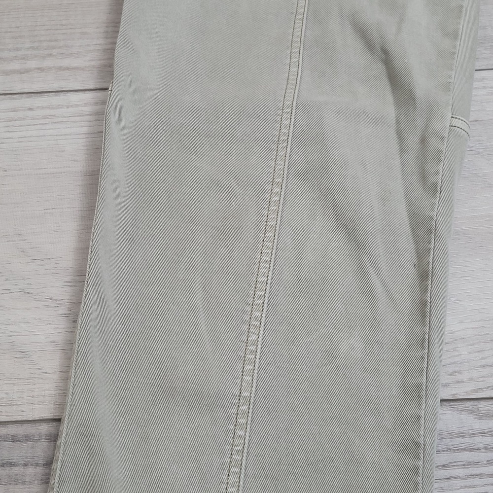 Spanx Pants Womens M Pale Sage Structured Twill Shaping High Rise Stretch Ankle - Picture 5 of 16